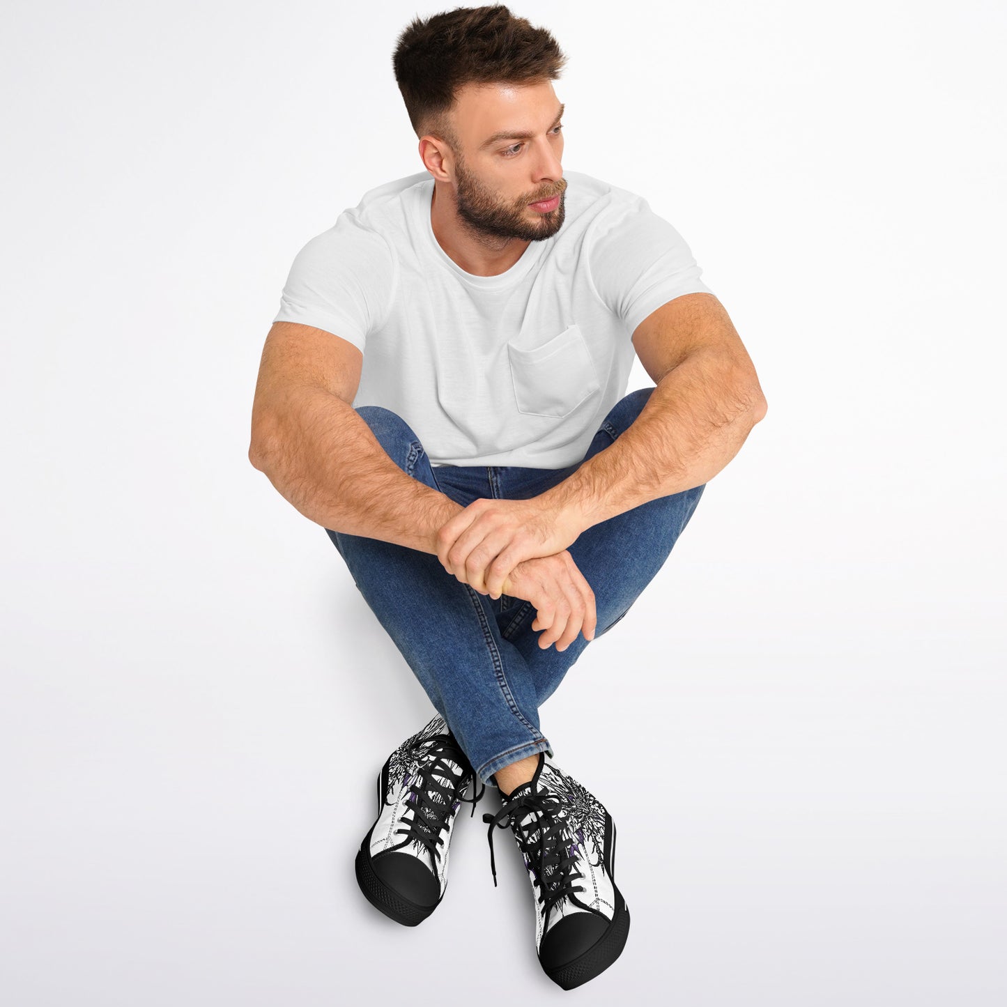 Zapatillas altas con símbolos tribales: sumérgete en el pulso de la Tierra